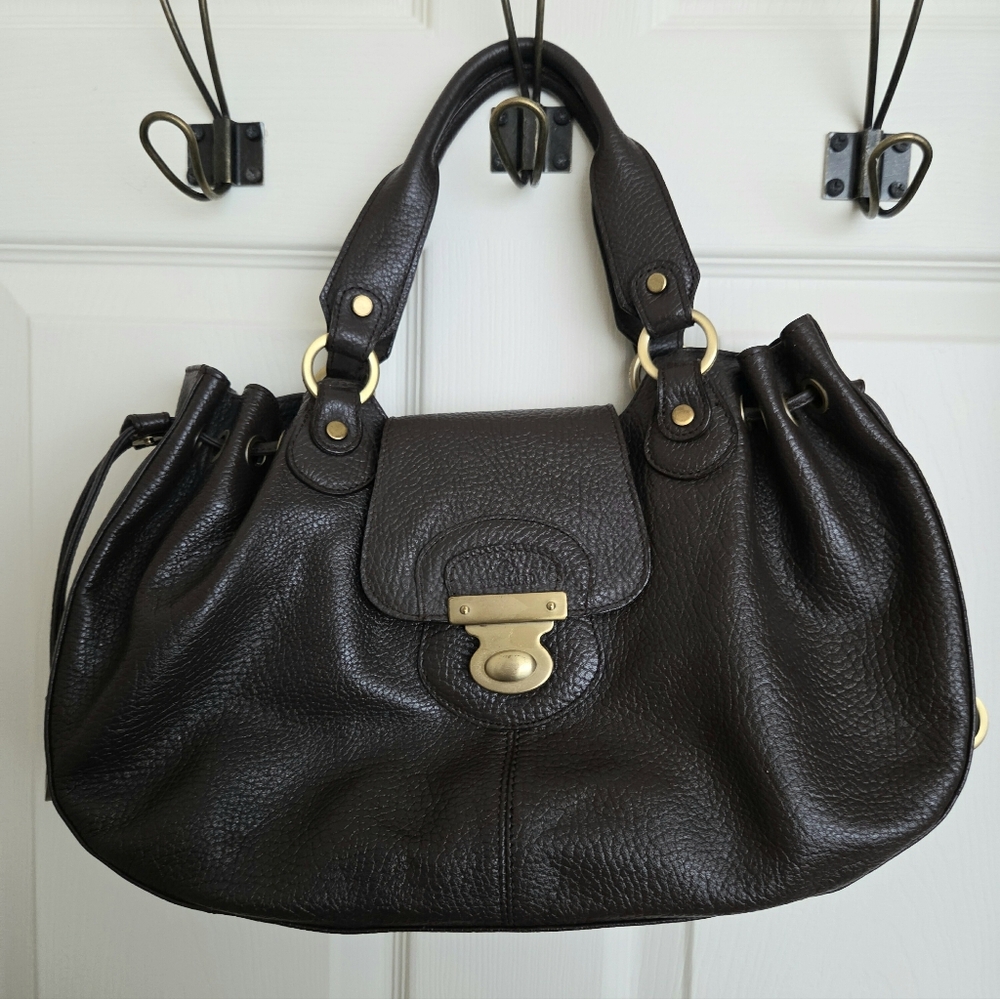 Vintage Kesslord Leather Satchel Shoulder Bag - Brown